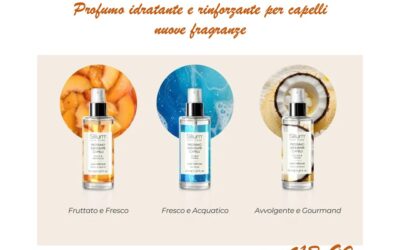 Profumo idratante e rinforzante per capelli nuove fragranze